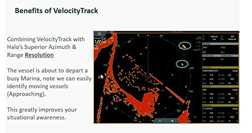 Simrad HALO20+ 36 NM 20-inch Pulse Compression Radar, 60 RPM, with Collision Avoidance and VelocityTrack, Dual Range Doppler Technology Built-in
