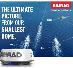 Simrad HALO20+ 36 NM 20-inch Pulse Compression Radar, 60 RPM, with Collision Avoidance and VelocityTrack, Dual Range Doppler Technology Built-in