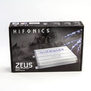 Hifonics ZEUS ZRX1216.1D Amplifier – 1200 Watt, Super Class D, Mono, Auto On, Nickel Plated, Remote Control, Aluminum Heat Sink