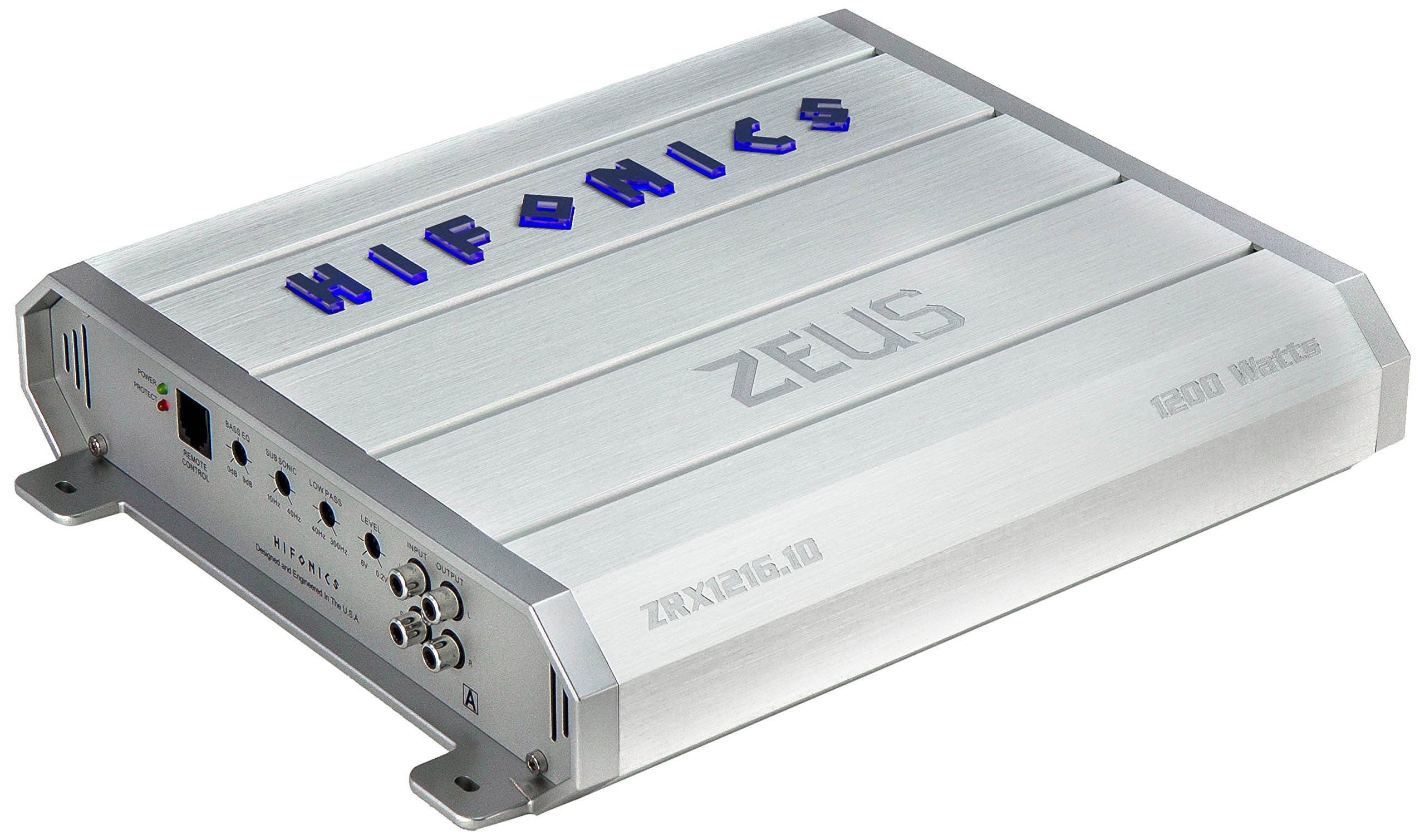 Hifonics ZEUS ZRX1216.1D Amplifier – 1200 Watt, Super Class D, Mono, Auto On, Nickel Plated, Remote Control, Aluminum Heat Sink