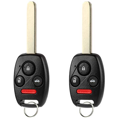 fits 2003 2004 2005 2006 2007 Honda Accord Key Fob Keyless Remote (OUCG8D-380H-A), Set of 2