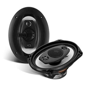 boss audio systems r94 riot series 6 x 9 inch car stereo door speakers – 500 watts max, 4 way, full range, tweeters, coaxial, sold in pairs