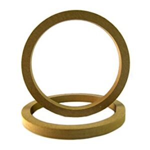 2 MDF SPEAKER RING SPACER 10 INCH WOOD 3/4 THICK FIBERGLASS AUDIO BOX ENCLOSURE