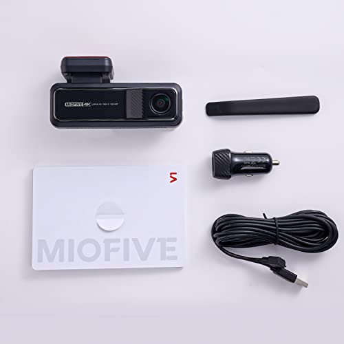 Miofive Car Dash Cam with GPS and Speed – 4K Front Dash Camera with 5G WiFi, 2160P UHD Recorder, Built-in 64G eMMC Storage, Night Vision, G-Sensor, Motion Detection and Parking Mode with Time Lapse