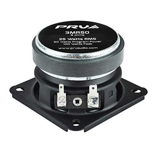 PRV AUDIO 3MR50 3 Inch Midrange Speaker, 8 Ohm, 100 Watts Peak, 50 Watts Program Power PRO Loudspeaker for Portable PA System and Tower Speakers (Single)