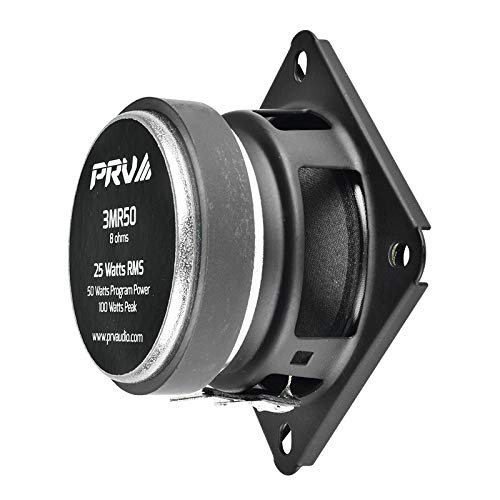 PRV AUDIO 3MR50 3 Inch Midrange Speaker, 8 Ohm, 100 Watts Peak, 50 Watts Program Power PRO Loudspeaker for Portable PA System and Tower Speakers (Single)