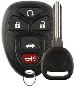 discount keyless replacement key fob car remote and uncut transponder key compatible with ouc60270, 15912860, id 46