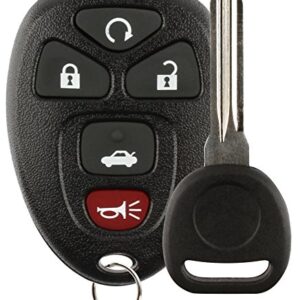 Discount Keyless Replacement Key Fob Car Remote and Uncut Transponder Key Compatible with OUC60270, 15912860, ID 46