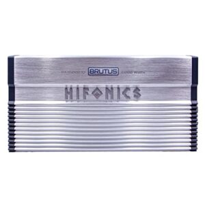 Hifonics BXX6000.1D 6000 Watt RMS 1-Channel Monoblock D Class Amplifier Brutus Car Audio, Silver