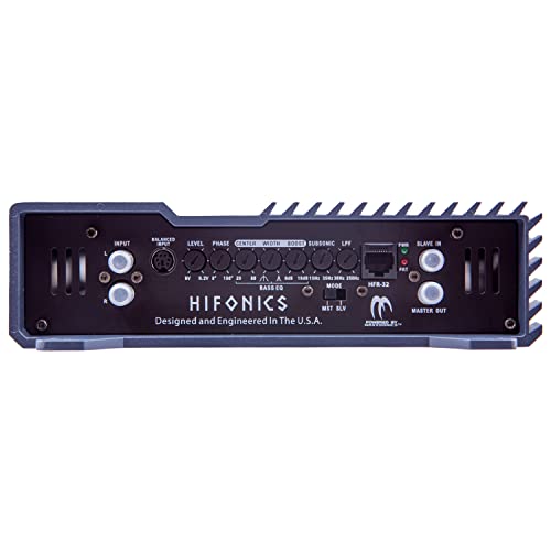 Hifonics BXX6000.1D 6000 Watt RMS 1-Channel Monoblock D Class Amplifier Brutus Car Audio, Silver