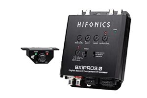 hifonics bxipro3.0 processor (black) – digital bass enhancement processor, dash mount remote control included, compact design
