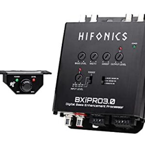 Hifonics BXiPro3.0 Processor (Black) - Digital Bass Enhancement Processor, Dash Mount Remote Control Included, Compact Design