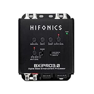 Hifonics BXiPro3.0 Processor (Black) - Digital Bass Enhancement Processor, Dash Mount Remote Control Included, Compact Design