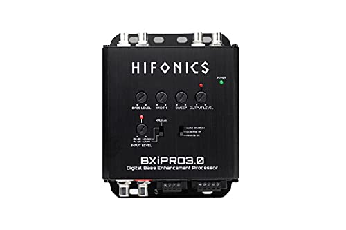 Hifonics BXiPro3.0 Processor (Black) - Digital Bass Enhancement Processor, Dash Mount Remote Control Included, Compact Design