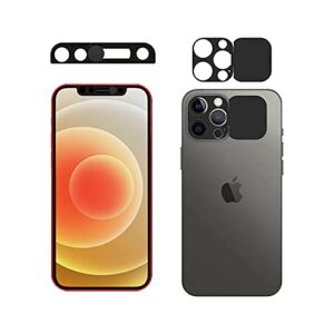 eysoft camera lens cover compatible for iphone 12 pro max bundled with iphone front camera cover protect privacy and security but not affect face recognition