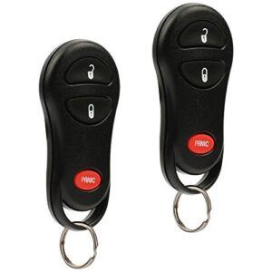 Car Key Fob Keyless Entry Remote fits Dodge 1999-2002 Ram / 1999-2000 Dakota / 1999-2000 Durango (GQ43VT9T, 56045497), Set of 2