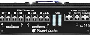 Planet Audio AC2400.4 Anarchy Series Car Audio Amplifier - 2400 High Output, 4 Channel, Class A/B, High/Low Level Inputs, High/Low Pass Crossover, Bridgeable, Full Range, For Stereo and Subwoofer