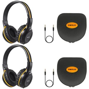 simolio compatible with uconnect ves dodge grand caravan & chrysler town & country & jeep wireless headphones (2 pack) oem ir car headsets 2006 2007 2011 2012 2013 2014 2015 2016 2017 2018 2019