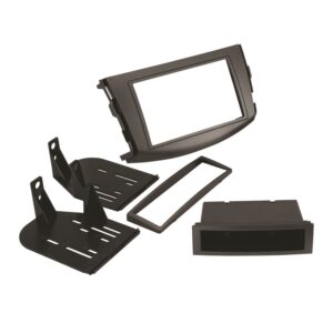 scosche ta2055b compatible with 2006-12 toyota rav4 iso double din & din+pocket dash kit black
