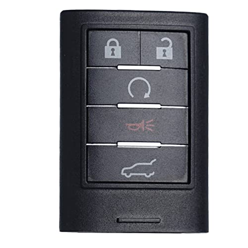 Key Fob Replacement Fits for Cadillac SRX 2010 2011 2012 2013 2014 2015 ATS XTS 2013-2014 ELR Push Start Button Smart Proximity Keyless Entry Remote Control NBG009768T 22865375 DIY Programming 5 BTN