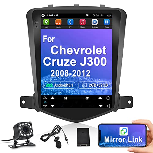 Roinvou 2+32G for 2008-2012 Chevrolet Chevy Cruze J300 Android Car Radio Stereo, 9.7'' Vertical Touchscreen GPS Navigation WiFi SWC Bluetooth FM RDS Mirror Link Backup Camera External Mic CANBUS