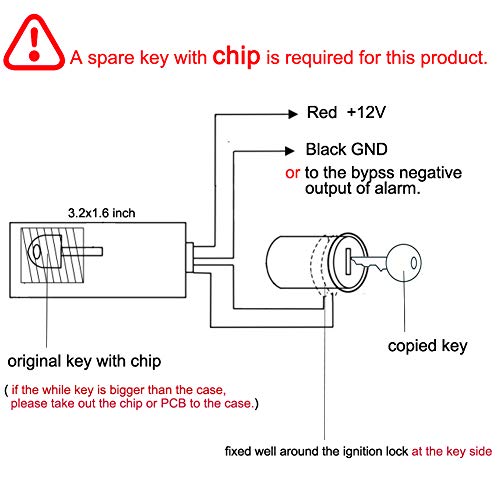 BANVIE Car Immobilizer Transponder Bypass Module for Chip Key (a Spare chip Key is Required ! only for chip Key, not fit for Other Immobilizer Way)