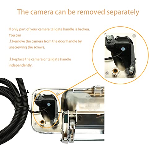 Backup Camera Tailgate Handle, Compatible with 2005-2014 Ford F150, 2008-2016 F250 F350 F450 F550 Super Duty, 2007-2010 Explorer Sport Trac, 2006-2008 Lincoln Mark LT, Rear View Camera, Reverse Camera