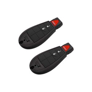 drivestar keyless entry remote car key replacement for chrysler,for dodge charger/challenger/grand caravan/journey/ram 1500 2500 3500,for vw routan replacement for m3n5wy783x iyz-c01c, set of 2