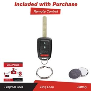 KeylessOption Keyless Entry Remote Fob Uncut Ignition Car Key for Honda Fit CR-V HR-V Crosstour