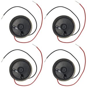 ex electronix express 4 pack 2 inch 0.5 watt round speaker with wire leads, 8 ohm