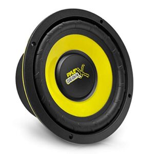 pyle car mid bass speaker system – pro 5 inch 200 watt 4 ohm auto mid-bass component poly woofer audio sound speakers for car stereo w/ 30 oz magnet structure, 2.2” mount depth fits oem – plg54 yellow