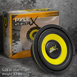 Pyle Car Mid Bass Speaker System - Pro 5 Inch 200 Watt 4 Ohm Auto Mid-Bass Component Poly Woofer Audio Sound Speakers For Car Stereo w/ 30 Oz Magnet Structure, 2.2” Mount Depth Fits OEM - PLG54 Yellow