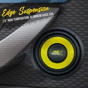 Pyle Car Mid Bass Speaker System - Pro 5 Inch 200 Watt 4 Ohm Auto Mid-Bass Component Poly Woofer Audio Sound Speakers For Car Stereo w/ 30 Oz Magnet Structure, 2.2” Mount Depth Fits OEM - PLG54 Yellow