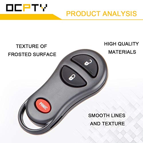 OCPTY 1 X Flip Key Entry Remote Control Key Fob Replacement for j eep for Cherokee for Grand Cherokee for Dodge for Dakota for Durango for Ram 1500 for Ram 2500 for Ram 3500 56045497 3 Buttons 315 Mhz