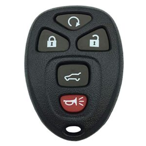 replacement keyless entry remote key fob shell case with 5 button fit for chevy suburban tahoe traverse / gmc acadia yukon / cadillac escalade srx/ buick enclave / saturn outlook 2007 2008 2009 2010