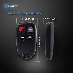 ECCPP KPU41805 Replacement for Keyless Entry Remote Key Fob 03 04 05 for Mazda 6 KPU41805 41805 4238A-12076 (Pack of 1)