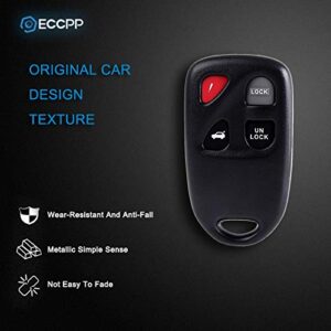 ECCPP KPU41805 Replacement for Keyless Entry Remote Key Fob 03 04 05 for Mazda 6 KPU41805 41805 4238A-12076 (Pack of 1)