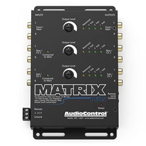 audiocontrol matrix plus black six channel line driver with remote level control input