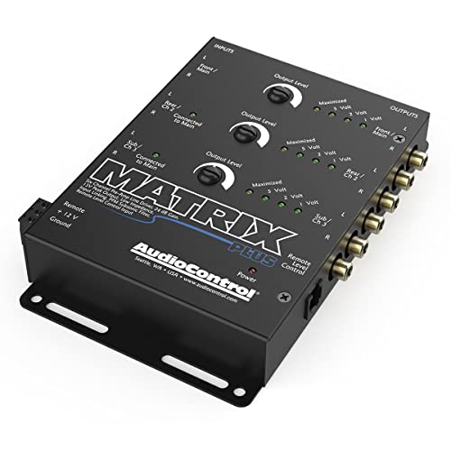 AudioControl Matrix Plus Black Six Channel Line Driver with Remote Level Control Input