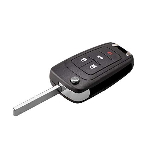 Keyless Remote 4 Button Flip Car Key Fob for Equinox Verano Sonic and Other Vehicles That Use FCC OHT01060512