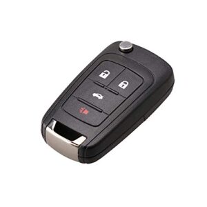 Keyless Remote 4 Button Flip Car Key Fob for Equinox Verano Sonic and Other Vehicles That Use FCC OHT01060512