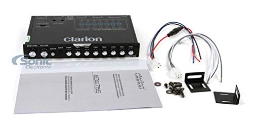 Clarion EQS755 7-Band Car Audio Graphic Equalizer with Front 3.5mm Auxiliary Input, Rear RCA Auxiliary Input and High Level Speaker Inputs