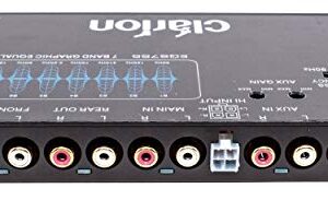 Clarion EQS755 7-Band Car Audio Graphic Equalizer with Front 3.5mm Auxiliary Input, Rear RCA Auxiliary Input and High Level Speaker Inputs