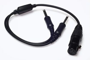 wirenest airbus xlr to ga twin plug headset adapter