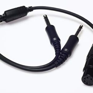 Wirenest Airbus XLR to GA Twin Plug Headset Adapter