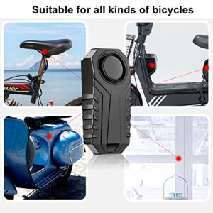 LESOVI Bike Alarm Waterproof with Remote,Door Burglar Alarm Vibration Motorcycle Bicycle, Prevent Robbery and Door Prying, 113dB Loud, Adjustable Sensitivity, Scooter Accessories Vibration Sensors