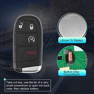 X AUTOHAUX 2pcs 433Mhz Replacement Keyless Entry Remote Car Key Fob for Dodge Durango 2014-2018 for Dodge Journey 2011-2018