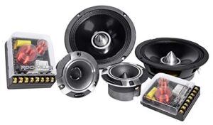 rockville pair x6.5c competition 6.5″ 1000w component speakers/titanium tweeters, black,silver