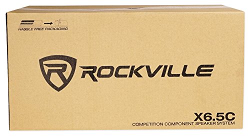 Rockville Pair X6.5C Competition 6.5" 1000W Component Speakers/Titanium Tweeters, black,silver