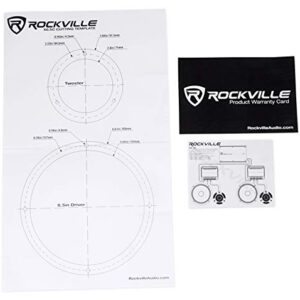 Rockville Pair X6.5C Competition 6.5" 1000W Component Speakers/Titanium Tweeters, black,silver